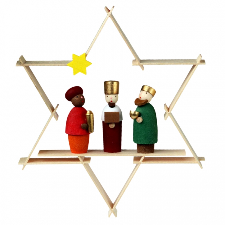 Star-shaped tree ornament <br>»Three holy kings«