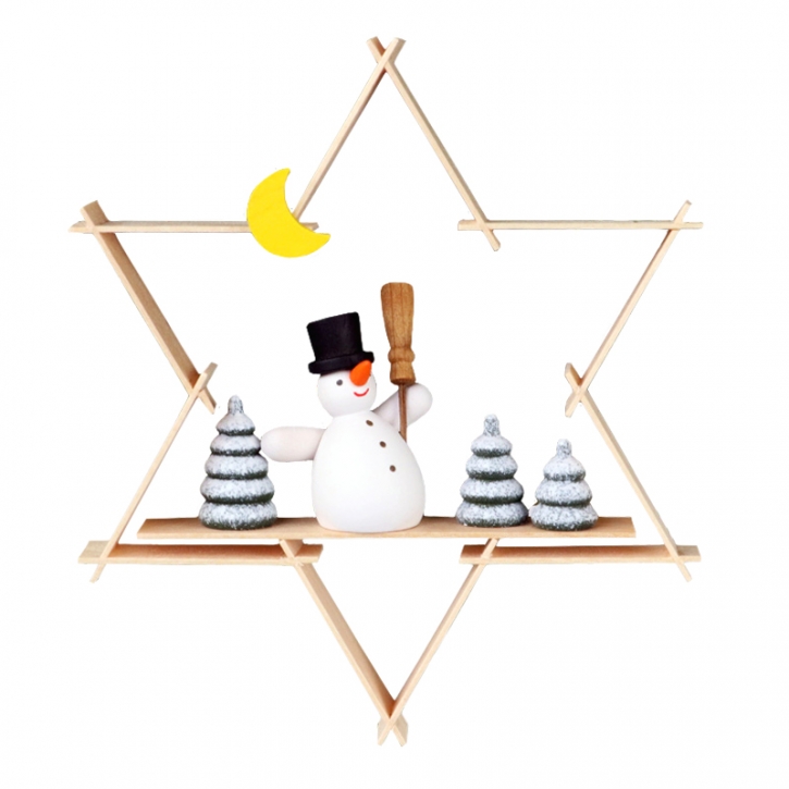 Star-shaped tree ornament <br>»Snowman«