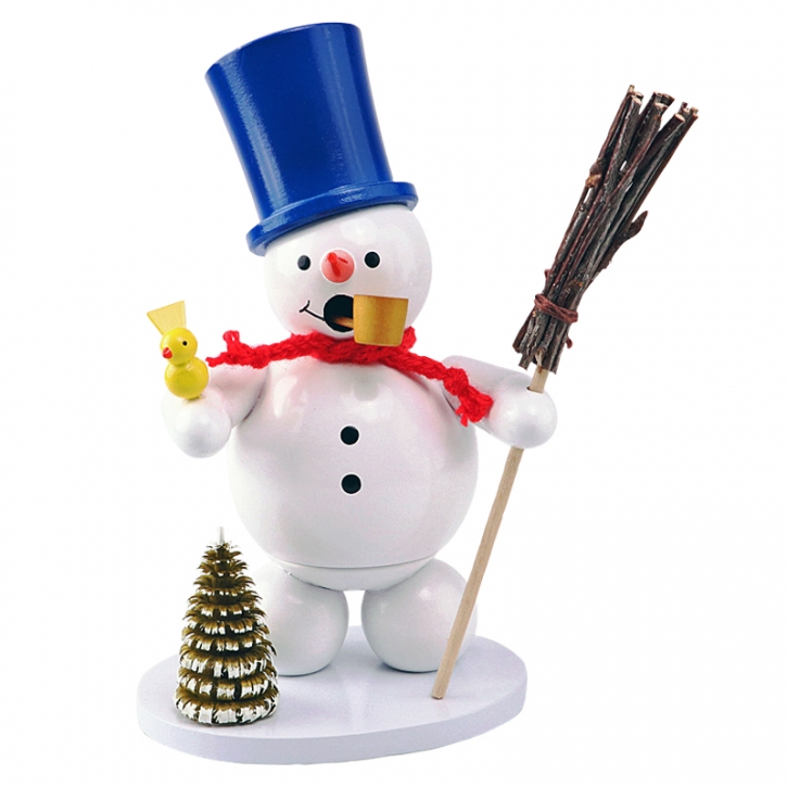 Smoking figure <br>»Snowman with top hat« <br>12cm